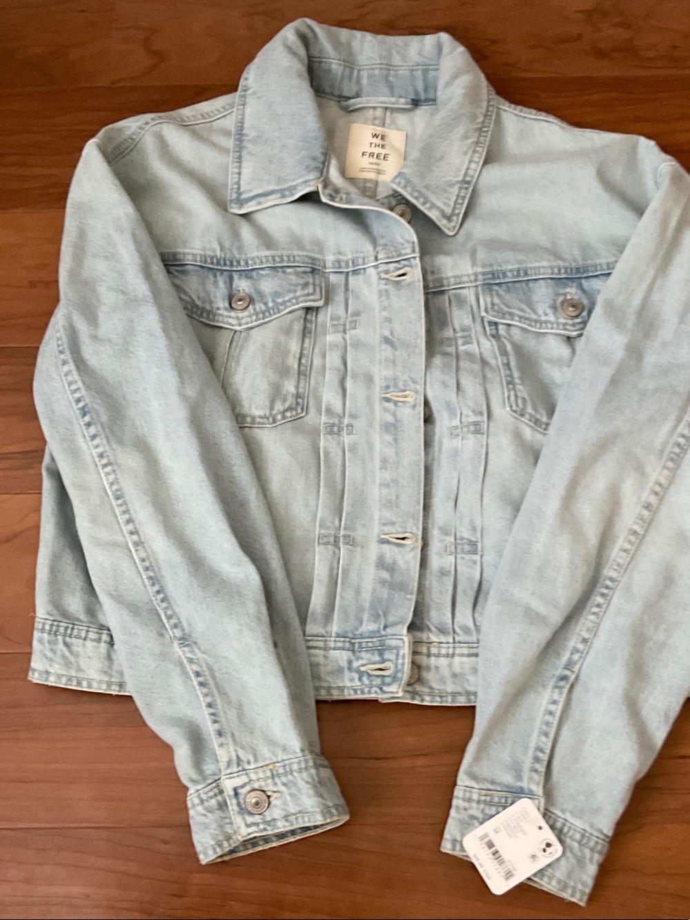 Free People-We the Free Sidney Denim Jacket-Sun-kissed-Medium-NWT - Picture 4 of 8